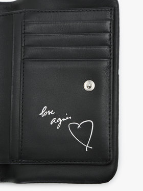 VOYAGE ウィメンズ バッグ＆ウォレット ドット レザー がま口 ウォレット ”Irene” PAW07A-01 ブラック