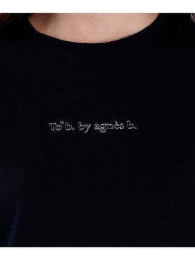 To b. by agnès b. コットン ロングスリーブ Tシャツ ブラック