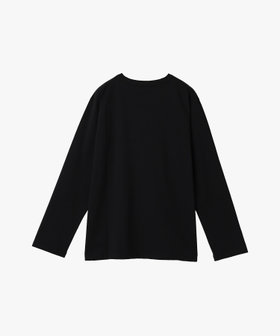 FEMME ウィメンズ フォトプリント コットン 長袖 Tシャツ ブラック