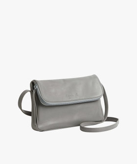 FEMME ウィメンズ ラムスキンレザー ショルダーバッグ "Asya" グレー系その他