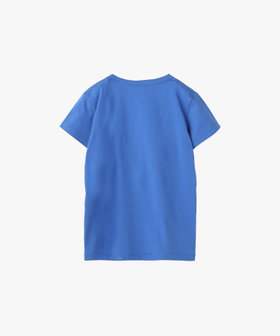 ENFANT ユニセックス キッズ "b." ロゴ 刺繍 コットン 半袖 Tシャツ "Pirate" ブルー系その他