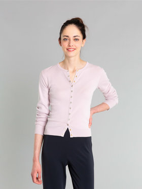 FEMME ウィメンズ 【Outlet】コットン ニット 長袖 カーディガンプレッション "Swing Nacre" ピンク