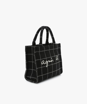 VOYAGE ウィメンズ バッグ＆ウォレット チェック スモール トートバッグ ZAX03A-01 ブラック