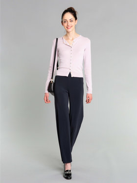 FEMME ウィメンズ 【Outlet】コットン ニット 長袖 カーディガンプレッション "Swing Nacre" ピンク