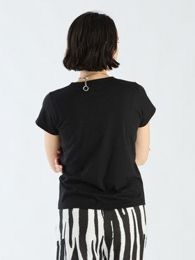 FEMME ウィメンズ アイコニック コットン 半袖 Tシャツ ”Point d'ironie” ブラック