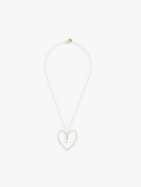 FEMME ウィメンズ ハートモチーフ 淡水パール ガラスビーズ ネックレス ”Lexie” ゴールド