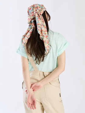 To b. by agnès b. 【Outlet】ロゴ プリント コットン マカロン Tシャツ グリーン