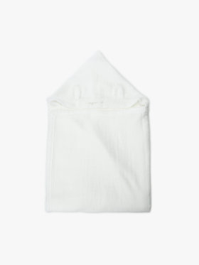 ENFANT ベビー agnes b. × UCHINO ベビー ロゴ コットン ベビーケット ホワイト