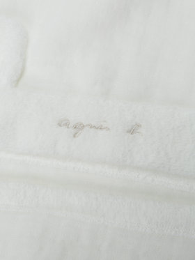 ENFANT ベビー agnes b. × UCHINO ベビー ロゴ コットン ベビーケット ホワイト