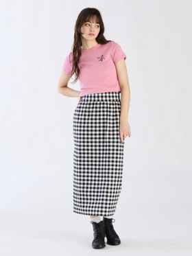 To b. by agnès b. 【Outlet】"To b."ロゴ コットン 半袖 クロップド Tシャツ ピンク