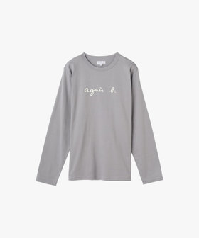 HOMME メンズ メンズ ロゴ プリント 長袖 Tシャツ "New Coulos" グレー系その他