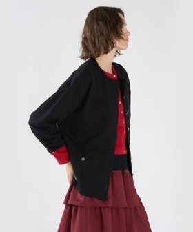 To b. by agnès b. To b. by agnes b.× green label relaxing コットン ビッグカーディガン ブラック