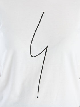 FEMME ウィメンズ アイコニック コットン 半袖 Tシャツ ”Point d'ironie” ホワイト