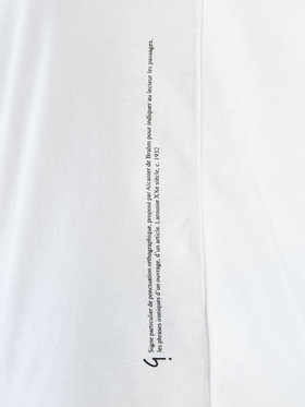 FEMME ウィメンズ アイコニック コットン 半袖 Tシャツ ”Point d'ironie” ホワイト