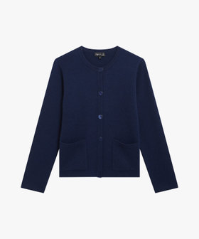 FEMME ウィメンズ カシミヤ 長袖 ジャケット "Arno" ブルー