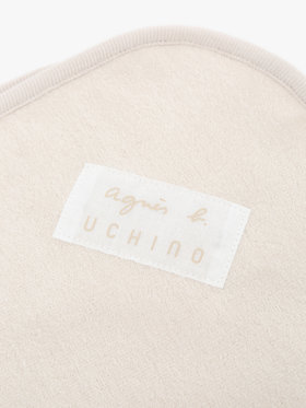 ENFANT ベビー agnes b. × UCHINO ベビー ロゴ コットン パイル ベビーケット ベージュ