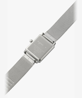 FEMME ウィメンズ シルバー ステンレス スクエア ウォッチ "Marcello" シルバー
