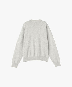 HOMME メンズ メンズ "b."ロゴ コットン 長袖 ニット プルオーバー グレー系その他