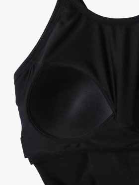 FEMME ウィメンズ agnes b. x arena フィットネス ワンピースオープンバック スイムウェア ブラック
