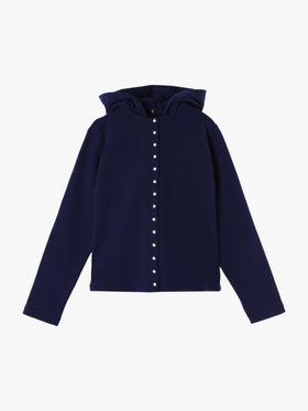 FEMME ウィメンズ コットン メルトン カーディガンプレッション ”Capuche” ネイビー