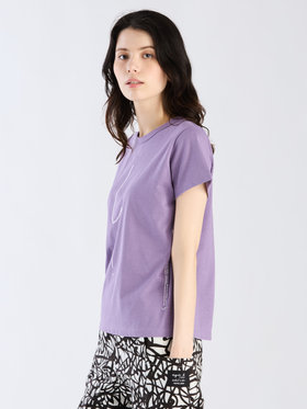 FEMME ウィメンズ アイコニック コットン 半袖 Tシャツ ”Point d'ironie” パープル系その他