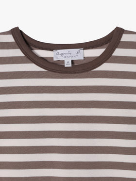 ENFANT ユニセックス 【Outlet】J008 E PYJAMA キッズ パジャマ ベージュ×ブラウン