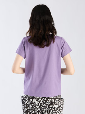 FEMME ウィメンズ アイコニック コットン 半袖 Tシャツ ”Point d'ironie” パープル系その他