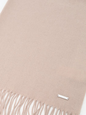 To b. by agnès b. 【Outlet】ロゴプレート カシミヤ ウール マフラー ホワイト系その他