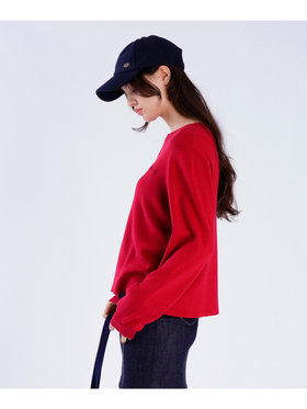 To b. by agnès b. 【Outlet】トラディショナル コットン ニット プルオーバー ボルドー