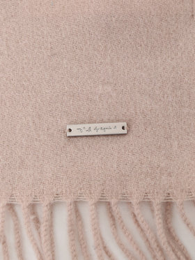 To b. by agnès b. 【Outlet】ロゴプレート カシミヤ ウール マフラー ホワイト系その他