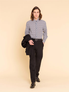 HOMME メンズ CU01 CEINTURE レザーベルト ブラック