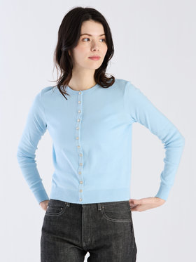 FEMME ウィメンズ 【Outlet】コットン ニット 長袖 カーディガンプレッション ”Swing Nacre” ブルー系その他