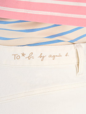 To b. by agnès b. ホワイト デニム パンツ ホワイト
