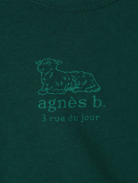 ENFANT ベビー ベビー ロゴ コットン 半袖 Tシャツ Agneau グリーン