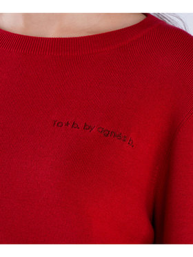 To b. by agnès b. 【Outlet】トラディショナル コットン ニット プルオーバー ボルドー