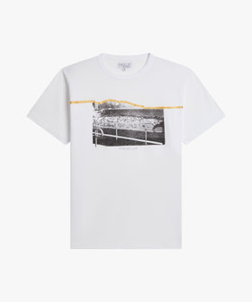 FEMME ウィメンズ フォトプリント オーガニックコットン 半袖 Tシャツ "Le Mixte" ホワイト