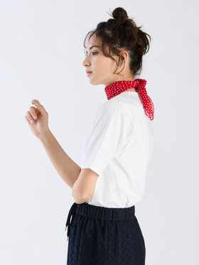 To b. by agnès b. 【Outlet】メッセージ プリント 半袖 Tシャツ "Le premier qui voit la mer" ホワイト