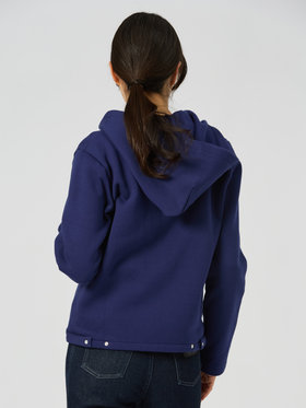 FEMME ウィメンズ コットン メルトン カーディガンプレッション ”Capuche” ネイビー