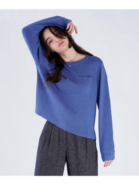 To b. by agnès b. 【Outlet】トラディショナル コットン ニット プルオーバー ブルー