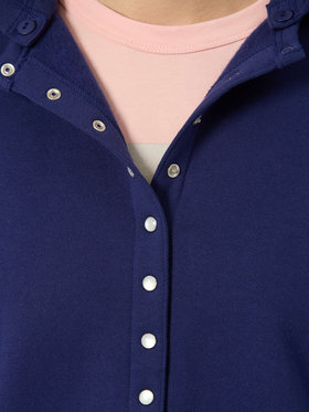 FEMME ウィメンズ コットン メルトン カーディガンプレッション ”Capuche” ネイビー