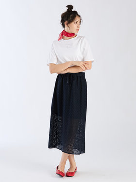 To b. by agnès b. 【Outlet】メッセージ プリント 半袖 Tシャツ "Le premier qui voit la mer" ホワイト