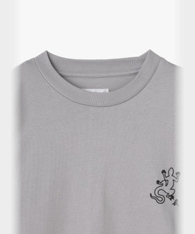 HOMME メンズ メンズ アイコニック プリント コットン 長袖 Tシャツ "Lezard" グレー系その他