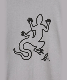 HOMME メンズ メンズ アイコニック プリント コットン 長袖 Tシャツ "Lezard" グレー系その他