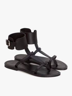 FEMME ウィメンズ 【Outlet】agnes b. × K.Jacques レザー サンダル ”Caravelle” ブラック