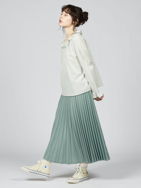 To b. by agnès b. 【Outlet】ピエロカラーブラウス グリーン