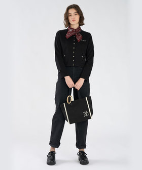 To b. by agnès b. To b. by agnes b.× green label relaxing オーガニックコットン ニュートラディショナルカーディガン ブラック