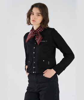To b. by agnès b. To b. by agnes b.× green label relaxing オーガニックコットン ニュートラディショナルカーディガン ブラック