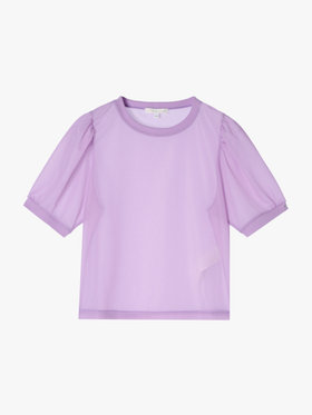 To b. by agnès b. 【Outlet】シアー パフスリーブ Tシャツ パープル系その他