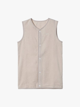 ENFANT ベビー agnes b. × UCHINO ベビー ロゴ コットン パイル スリーパー ベージュ