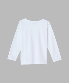 ENFANT ユニセックス キッズ "b." ロゴ コットン 長袖 Tシャツ "Etoile" ホワイト